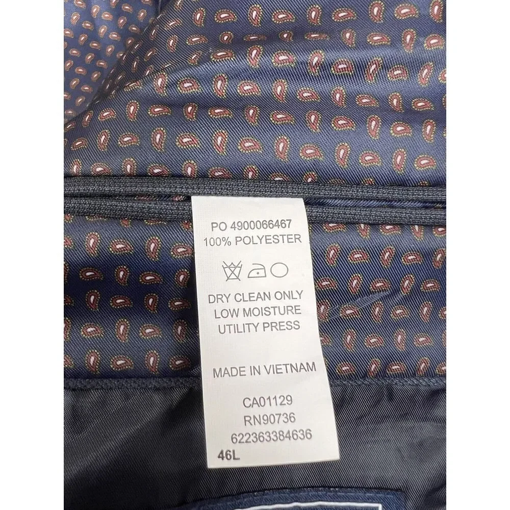 Chaps Blazer Mens 46L Gray Sport‎ Coat Jacket Longsleeve CA01129